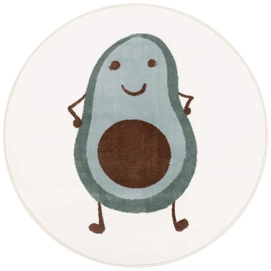 Детски килим в цвят мента и слонова кост ø133 cm Avocado Mint – FD