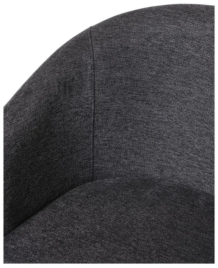 Тъмносив тапициран трапезен стол с подлакътници Easton – Unique Furniture