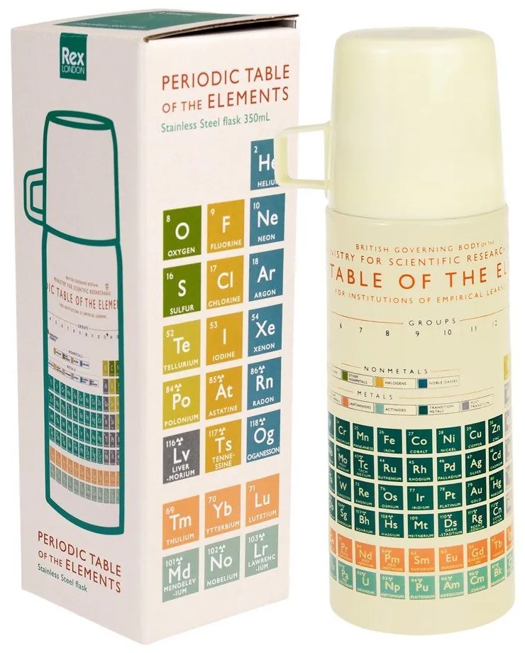 Кремав детски термос 350 ml Periodic Table – Rex London