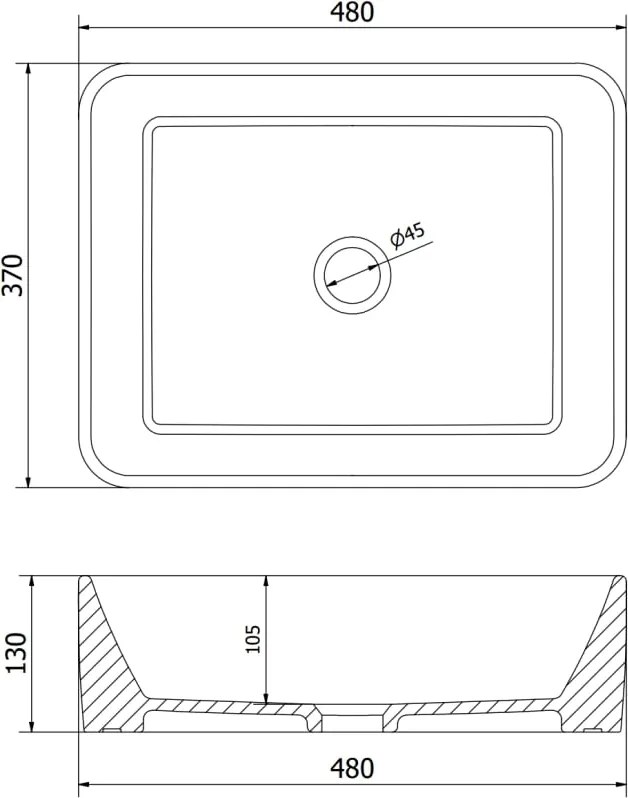 Mexen Catia плот-монтирана мивка 48 x 37 см, бяла - 21314800