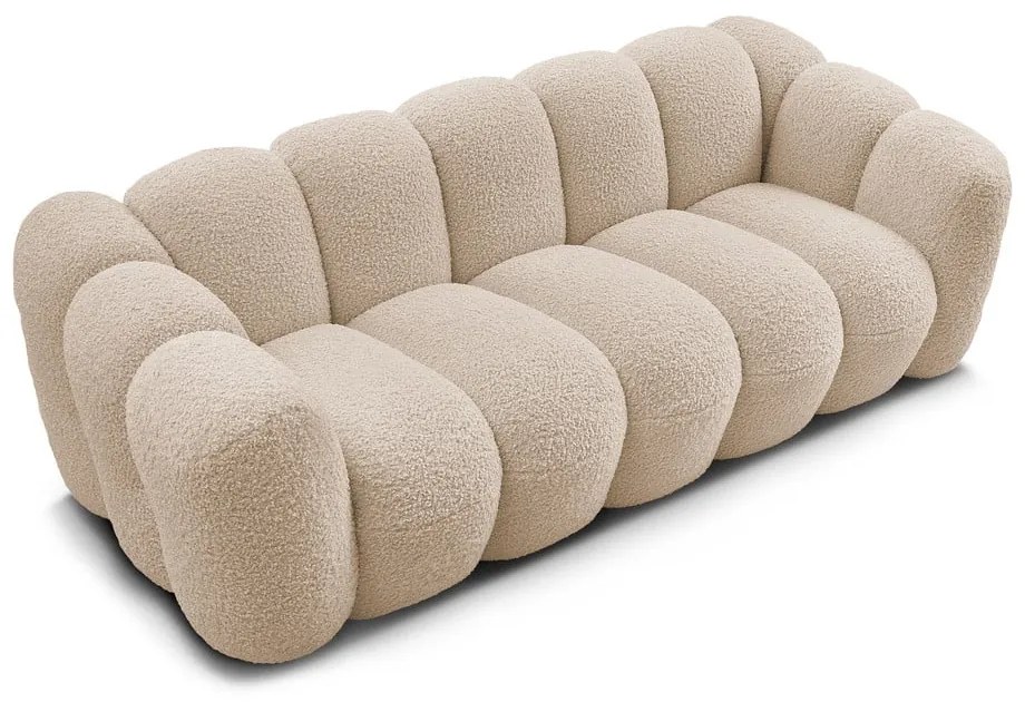 Светлокафяв диван от прежда с примки от букле 232 cm Hippolyte – Bobochic Paris