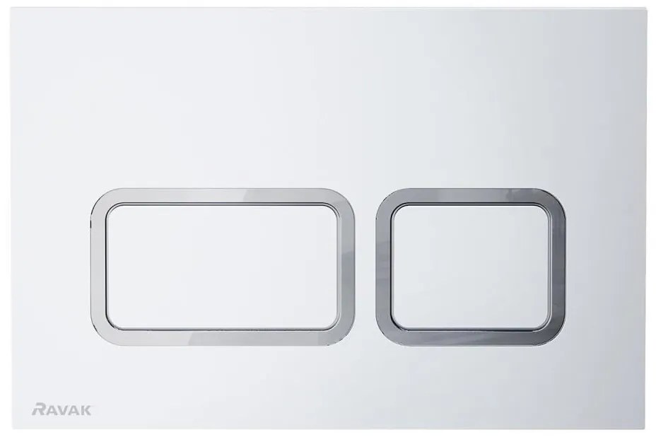 Ravak X01739 - Бутон за промиване TWIN 24,7x16,5 cm, бял
