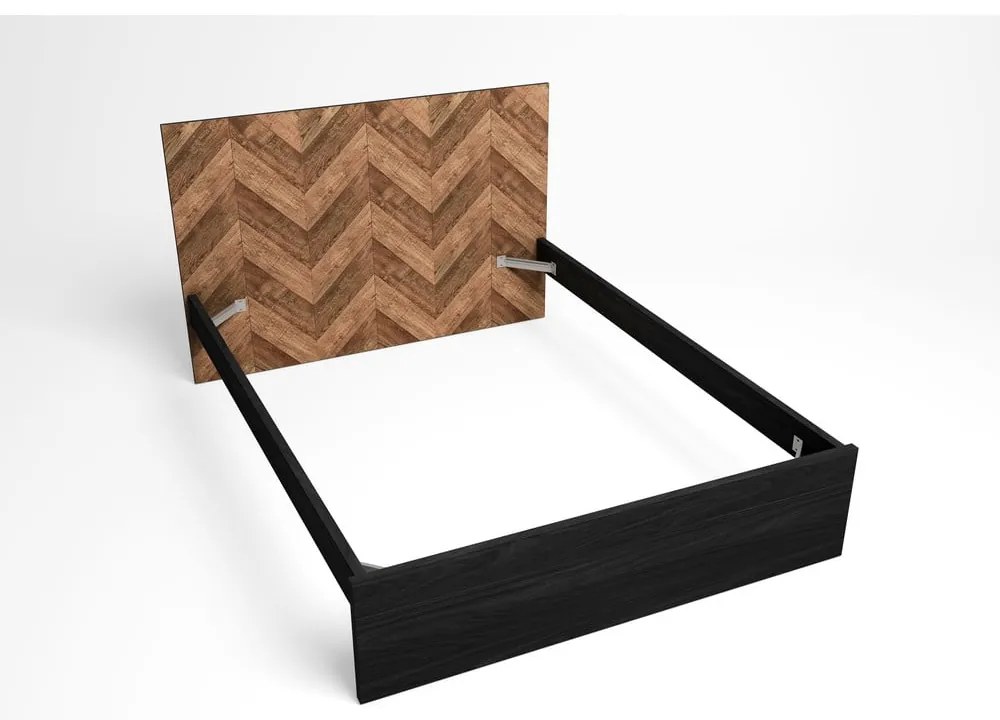 Двойно легло в черен/естествен цвят 160x200 cm Gio - Marckeric