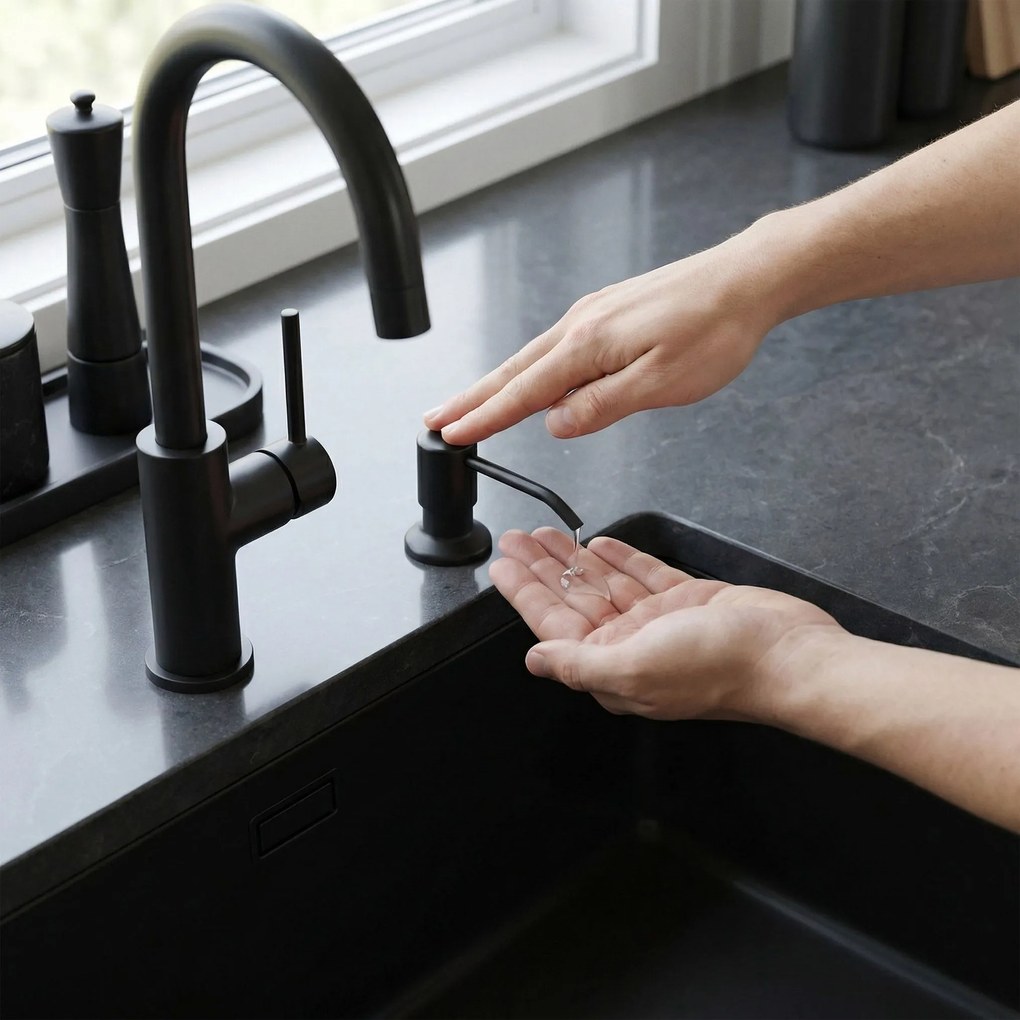 Дозатор Rea LON Black