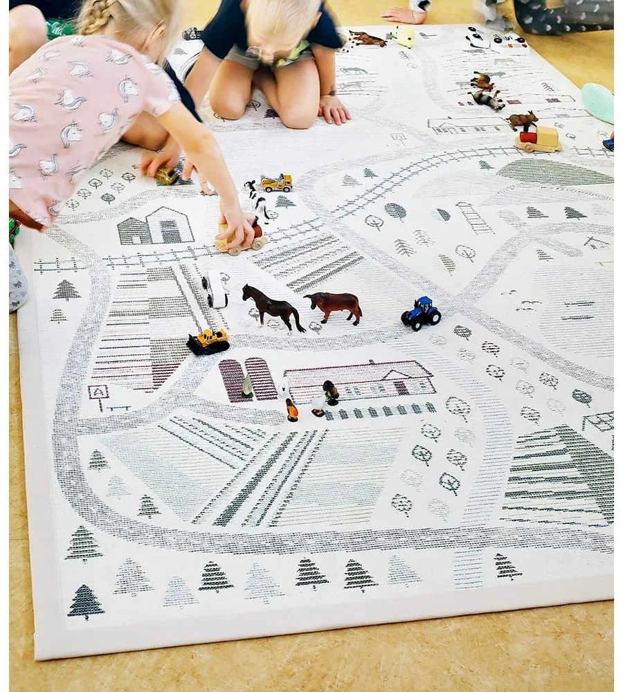 Бял двустранен детски килим , 160 x 230 cm Ülejõe - Narma