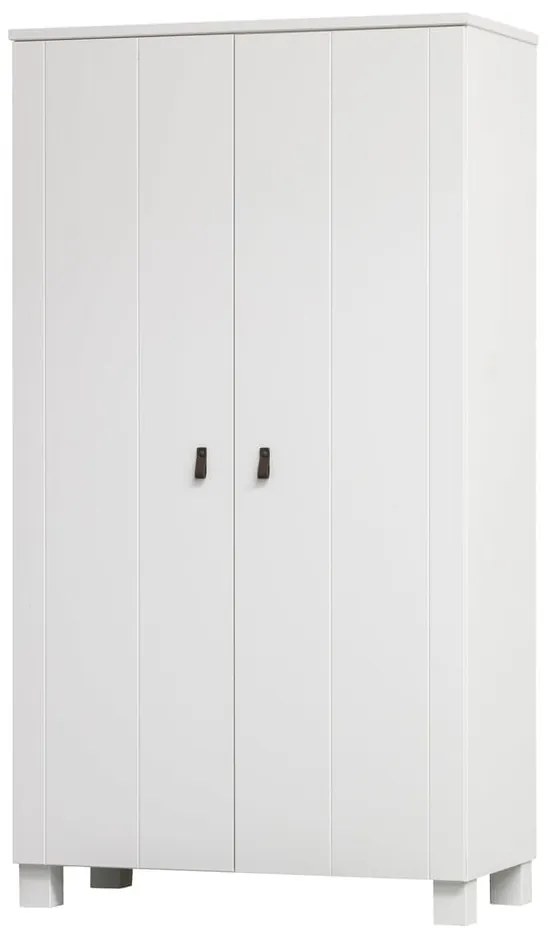 Гардероб от бял бор 111x202 cm Ties - WOOOD