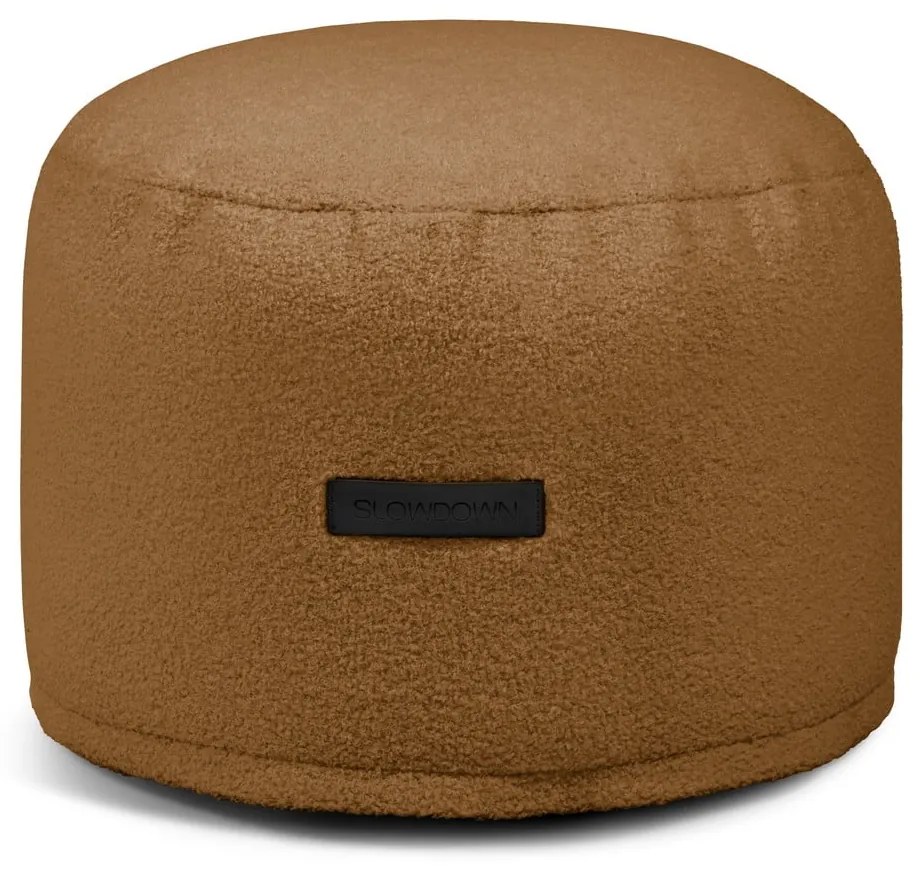 Кафяв пуф от букле Mini – SLOWDOWN