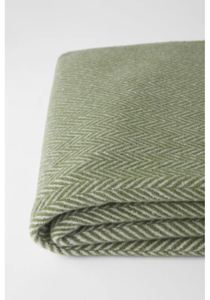 Зелено одеяло със съдържание на памук , 140 x 180 cm Skyline - Euromant