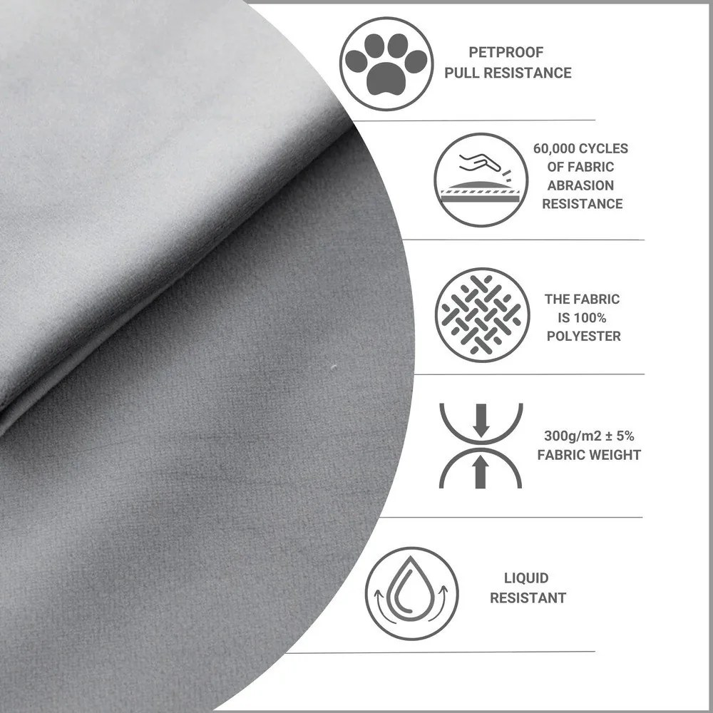 Сиво тапицирано двойно легло с място за съхранение с включена подматрачна рамка 160x200 cm Noto – Maison de Rêve