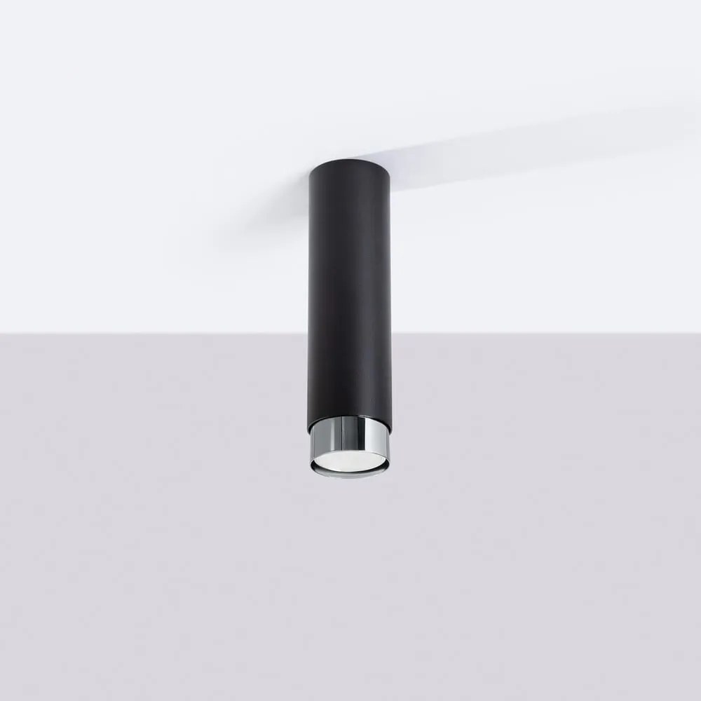 Осветително тяло за таван в черен и сребрист цвят Crown – Sollux