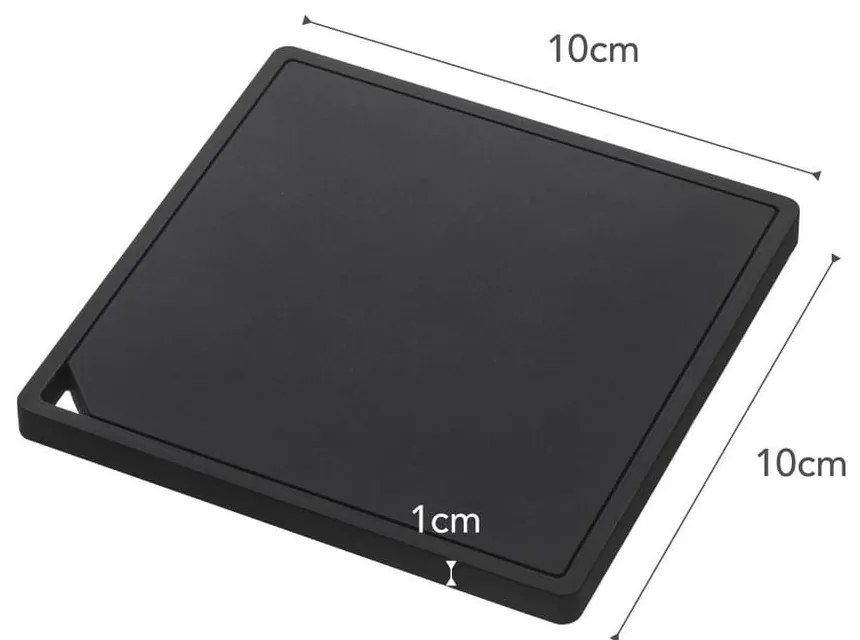 Квадратна черна подложка за горещ съд Tower - YAMAZAKI