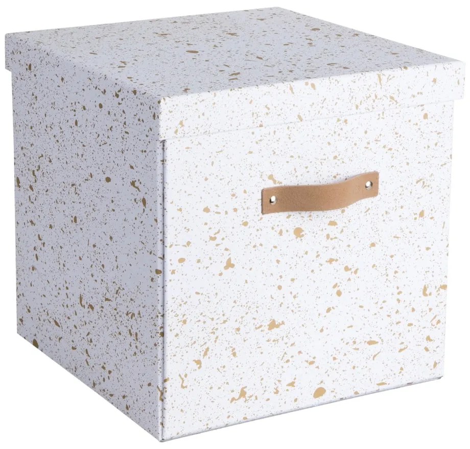 Кутия за съхранение в златисто и бяло Logan - Bigso Box of Sweden