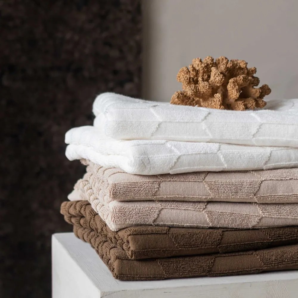 Тъмнокафяви памучни кърпи в комплект от 2 броя 35x55 cm Geo - Mette Ditmer Denmark