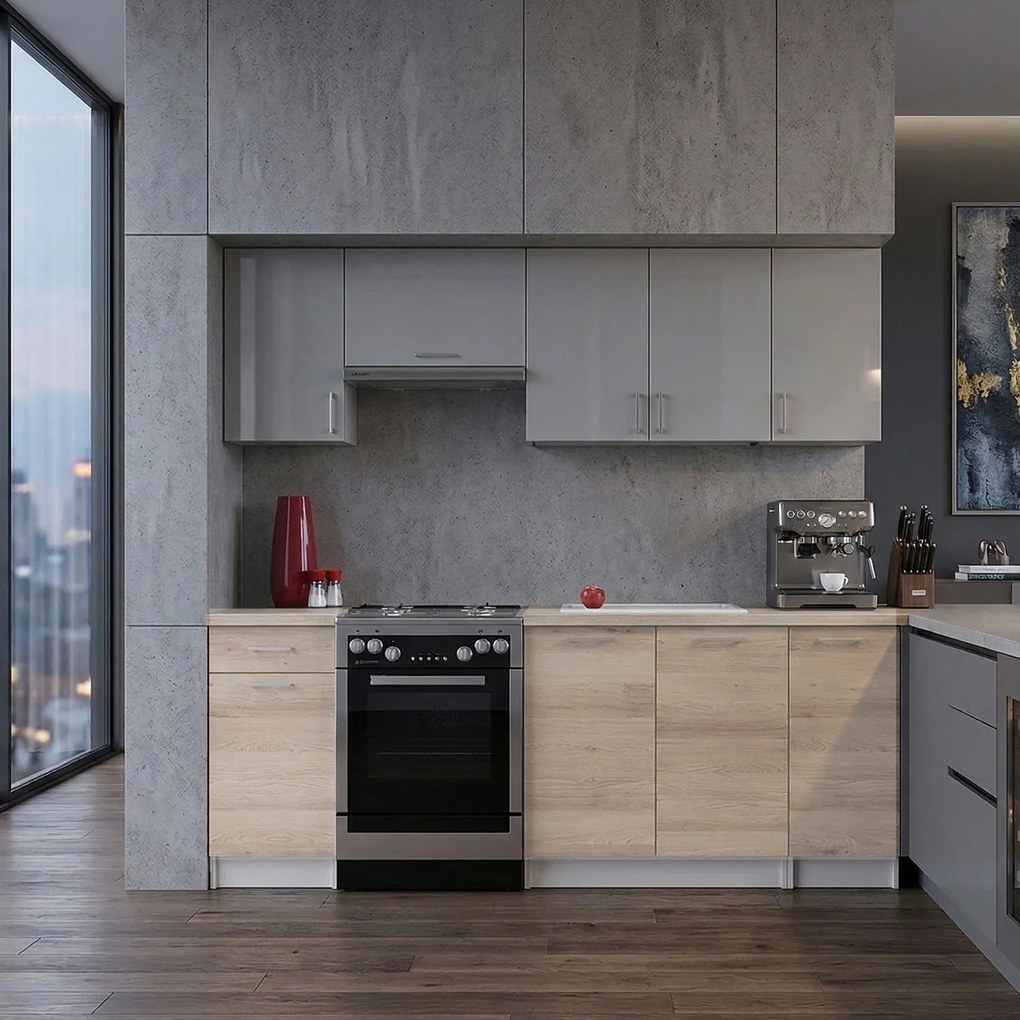 Състав на кухня Eco 2.1-Fusiko anoixto–Gkri Gualistero