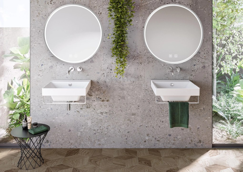 Огледало LED 50cm MMJ BRUSH SILVER