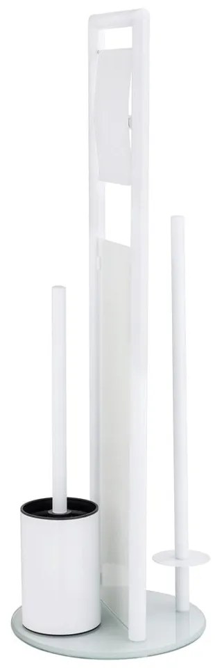 Бяла поставка за тоалетна хартия стойка с четка от неръждаема стомана Ravina – Wenko