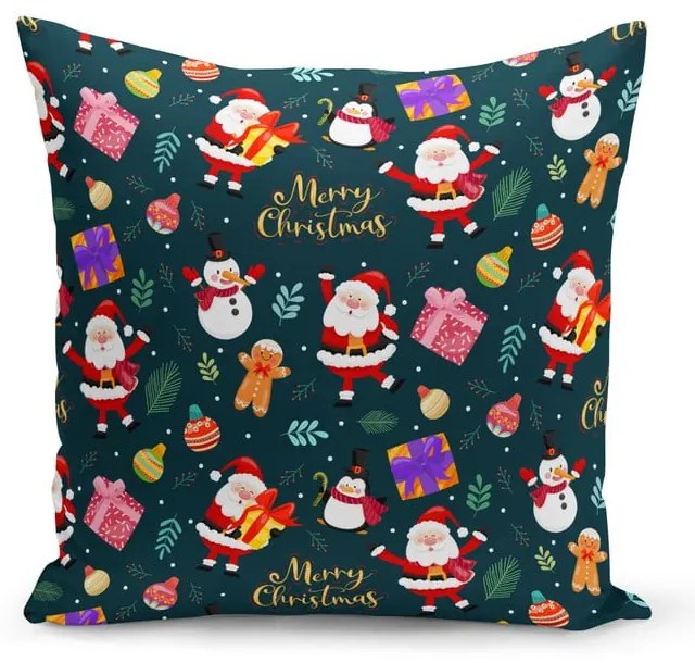 Синя коледна декоративна калъфка за възглавница , 43 x 43 cm Christmas Noel - Kate Louise