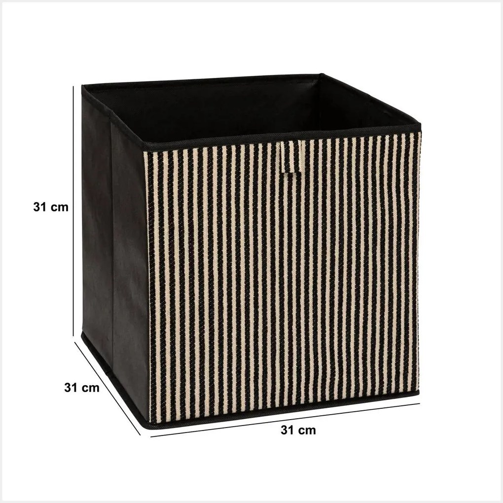 Кутия за съхранение 5five Mix & Modul Cotty, 31x31 cm - Черен