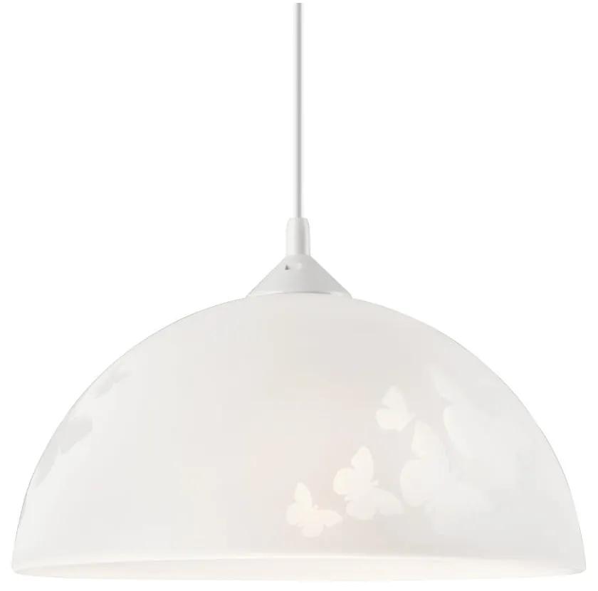Бяла висяща лампа Butterfly - LAMKUR