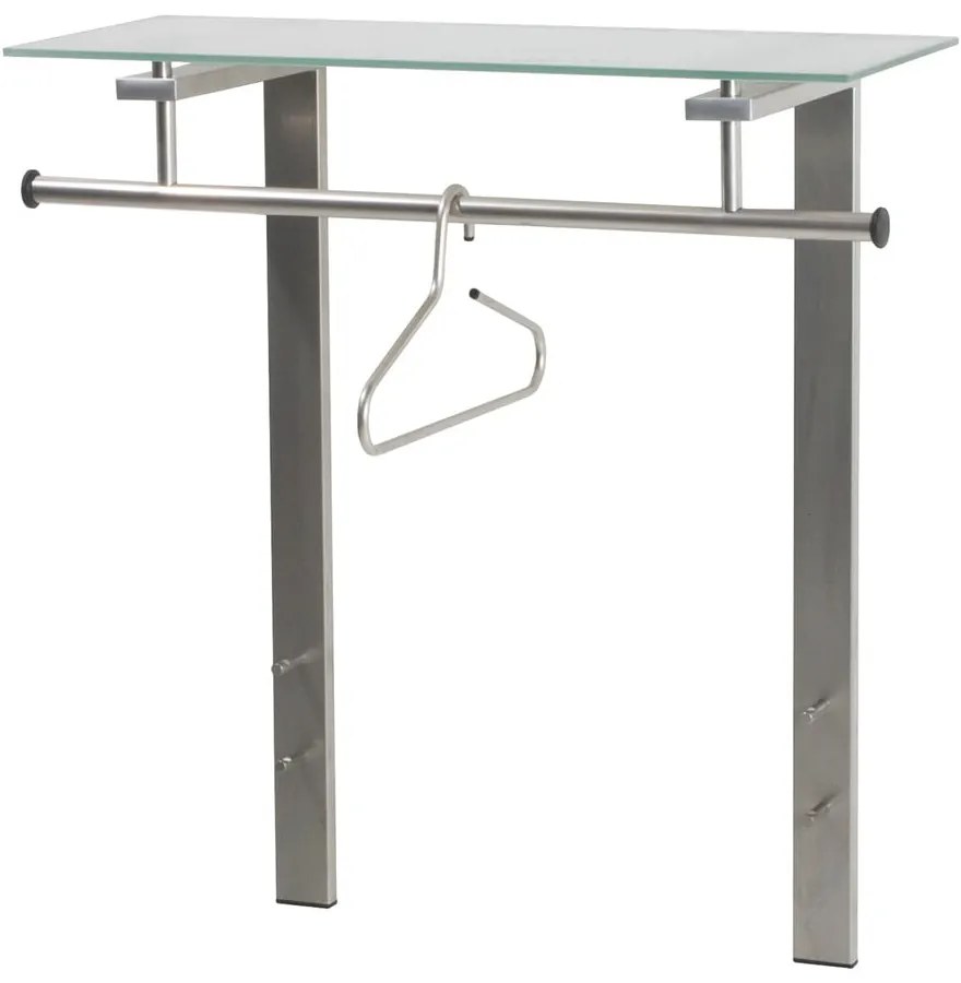 Метална стенна закачалка в сребрист цвят с рафт 80 cm Dutch – Spinder Design