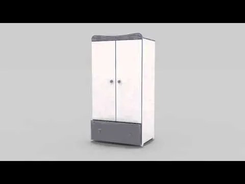LORELLI Classic Детски дървен гардероб EXCLUSIVE БЯЛ