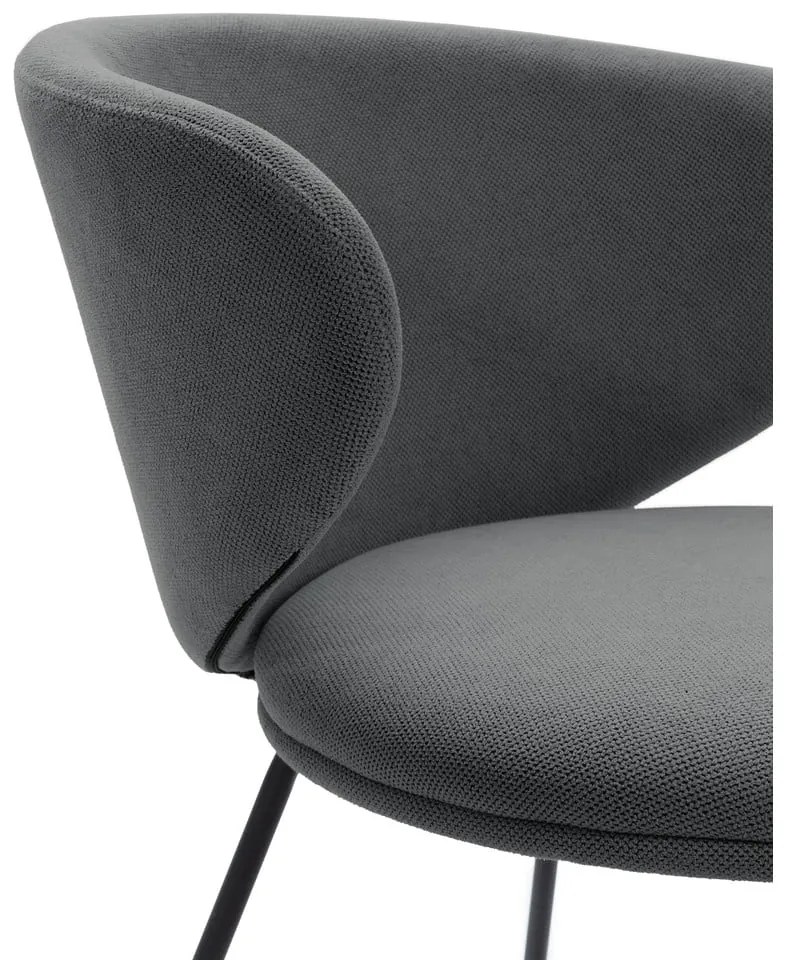 Тъмносиви тапицирани трапезни столове в комплект 2 бр. Rush – Marckeric