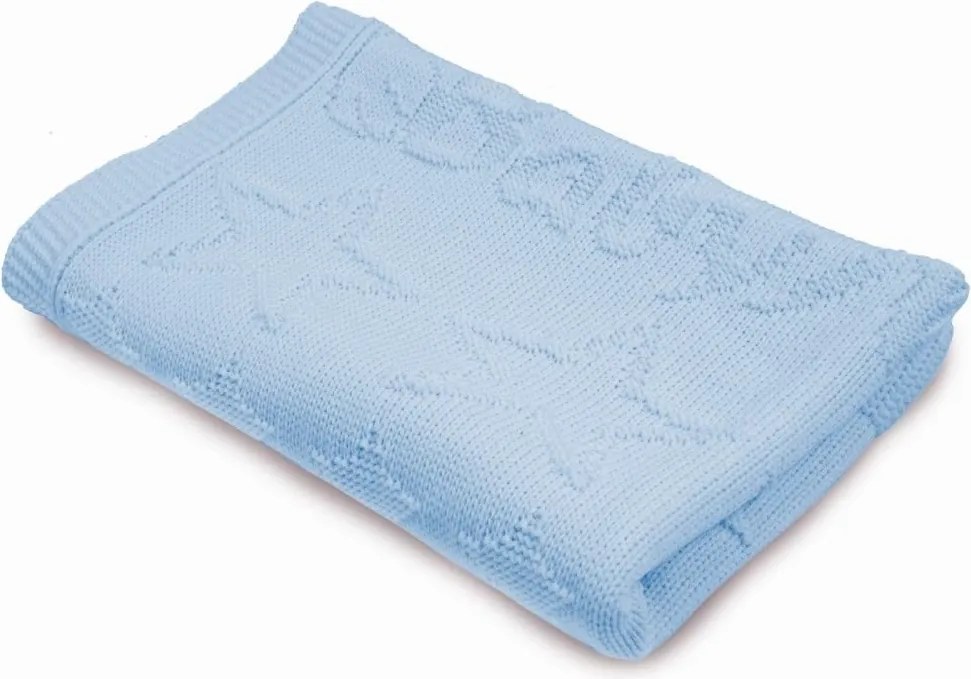 Baby Matex - Одеало плетено синьо 75/100