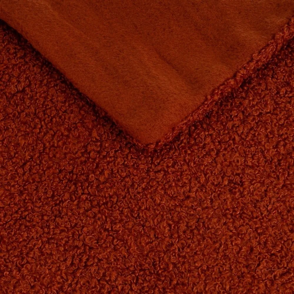 Одеяло от шерпа в тухлен цвят 130x160 cm Sherpa Bouclé – Casa Selección