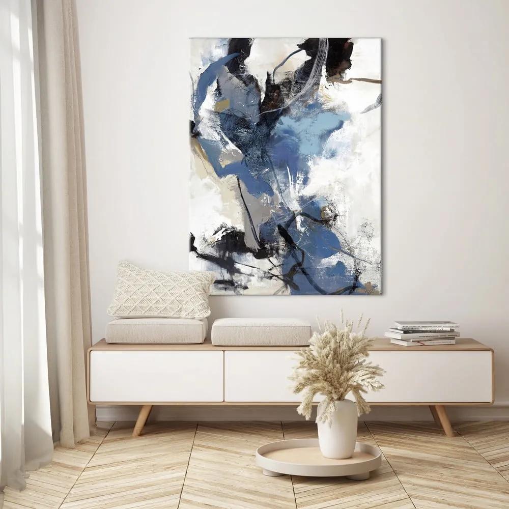 Картина с ръчно рисувани елементи 90x120 cm Blue Vibes – Malerifabrikken