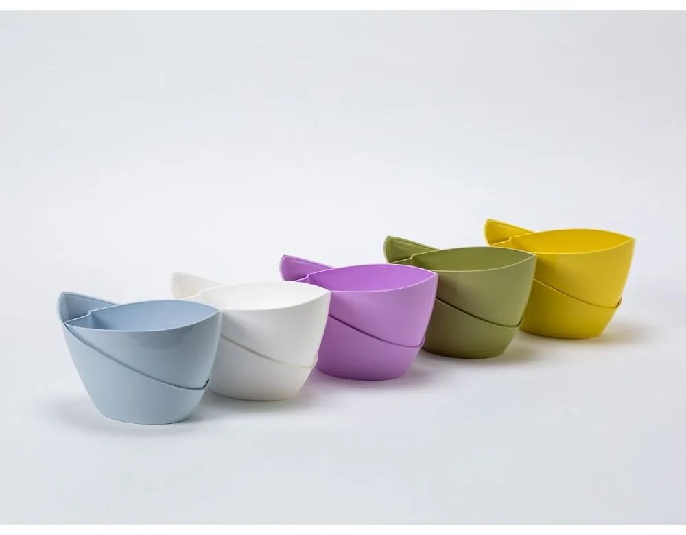 Пастелно лилава самонапояваща се саксия Doppio - Plastia