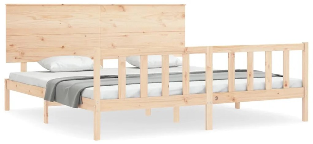 3193416 vidaXL Рамка за легло с табла Super King Size дърво масив