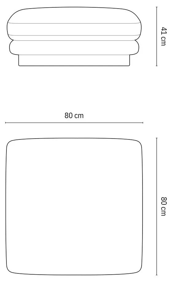 Бяла кадифена табуретка Torino – Micadoni