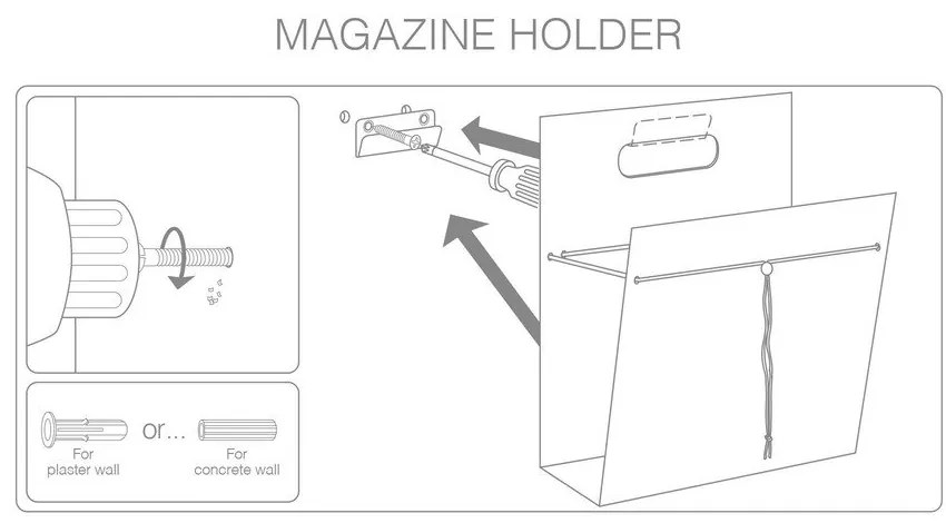 Стойка за списания от метал и еко кожа Bull M – LIND DNA