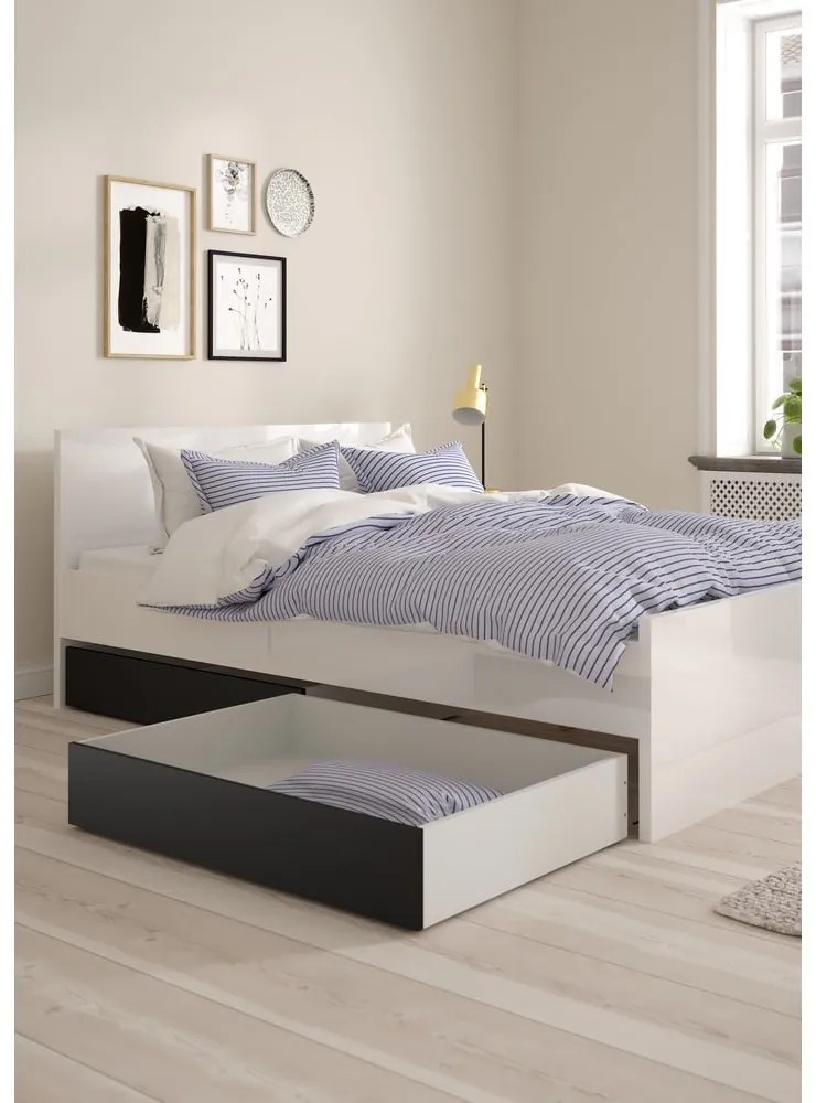 Черни чекмеджета за под леглото в комплект от 2 бр. 90x190/140x190 cm Naia – Tvilum