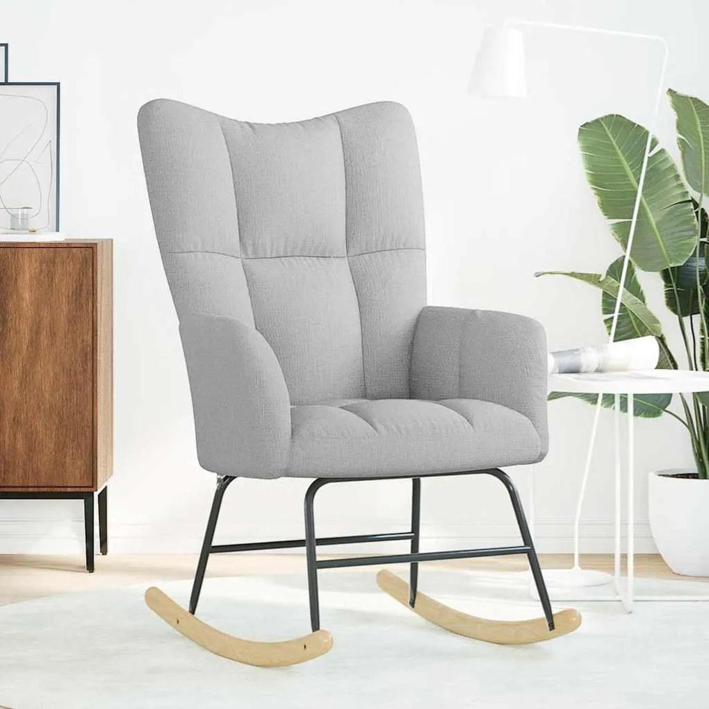 4016788 vidaXL люлеещ се стол Cloud Grey Fabric