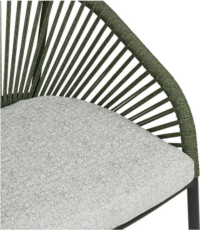 Зелен градински стол метален/подплатен Novella – House Nordic