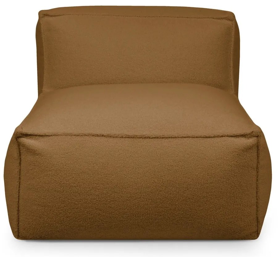 Кафяв пуф от букле Mass Open Modul 90 – SLOWDOWN