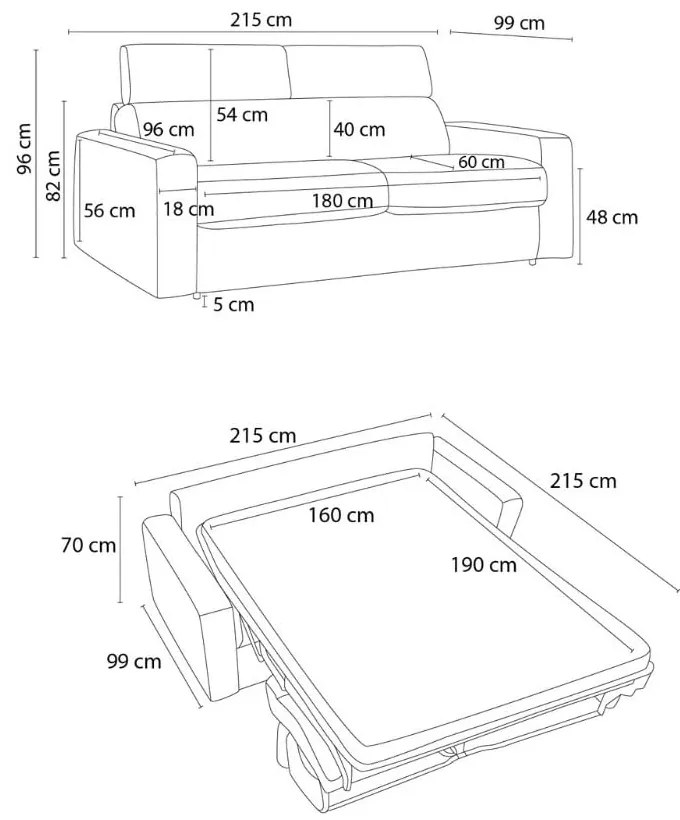 Разтегателен диван от рипсено кадифе в цвят горчица 215 cm Monaco – Bobochic Paris