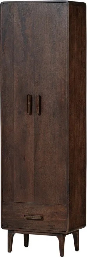 Шкафче от масивно манго в тъмно естествен цвят 60x200x35 cm Liya – WOOOD