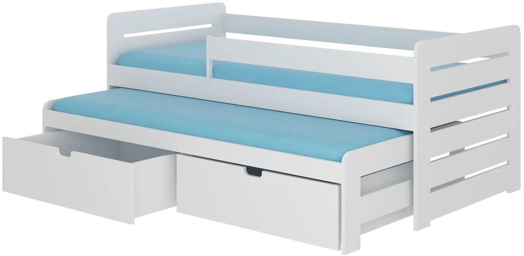 Бебешко Детско легло Mirko-200 x 90-With protector-White