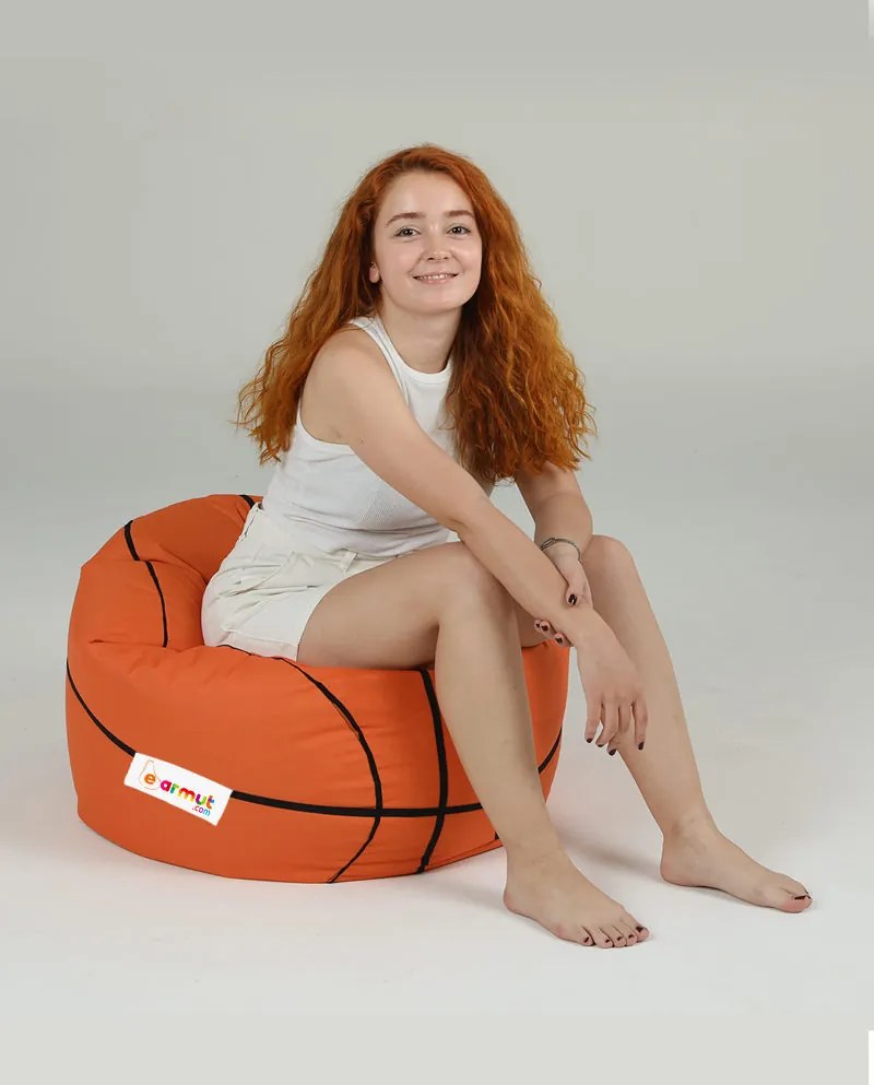 Градински пуф Basketball Kids Pouf, цвят Керемида