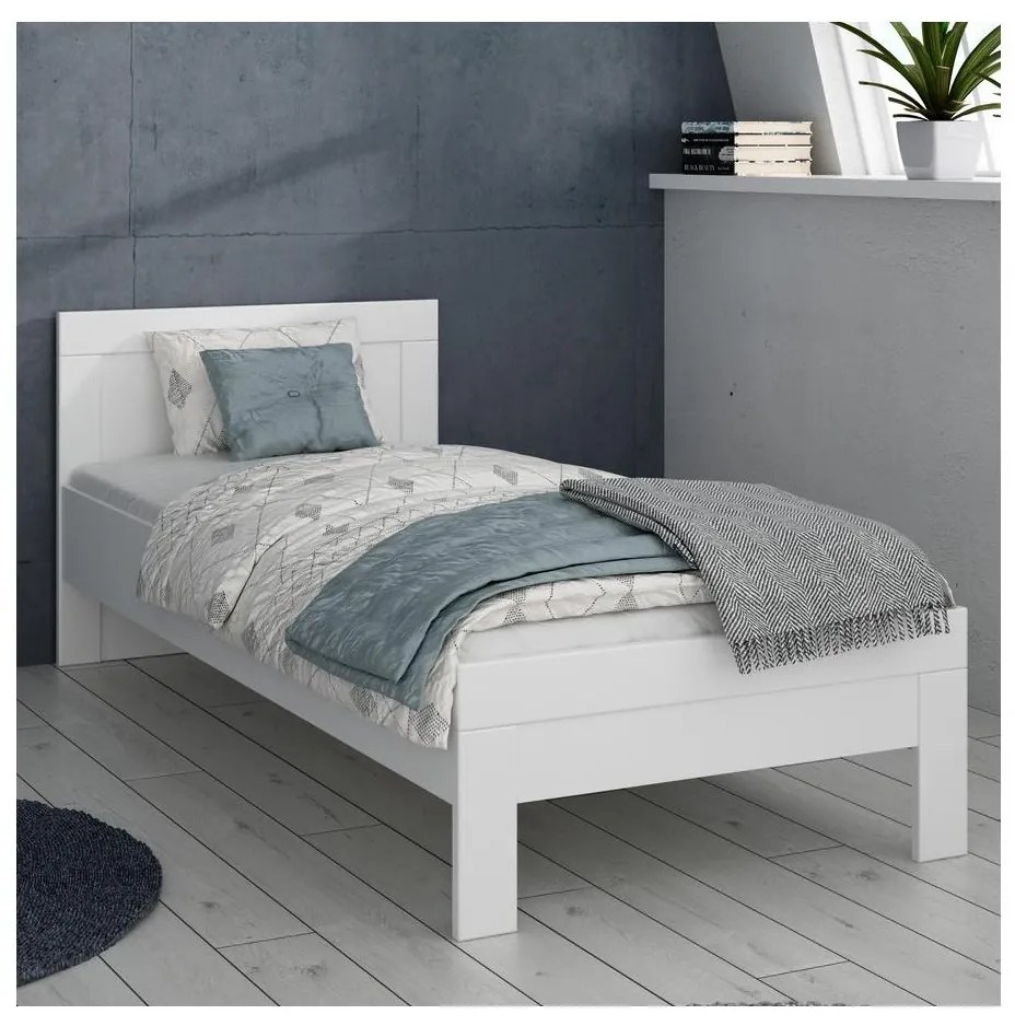 Едноспално легло SNOWIE 90x200 cm бяло