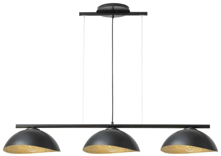 Полилей SOLAR 3xE27/60W/230V черен с кабел