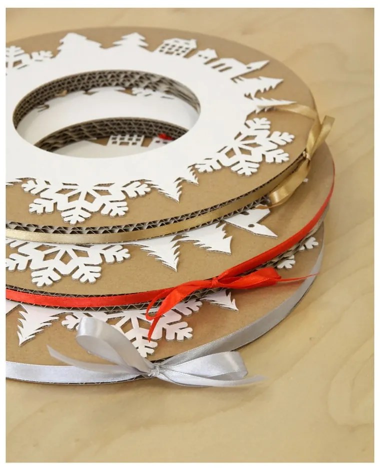 Адвентен венец със сива панделка - Unlimited Design for kids