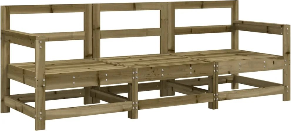 825533 vidaXL Градински лаундж комплект, 3 части, импрегниран бор
