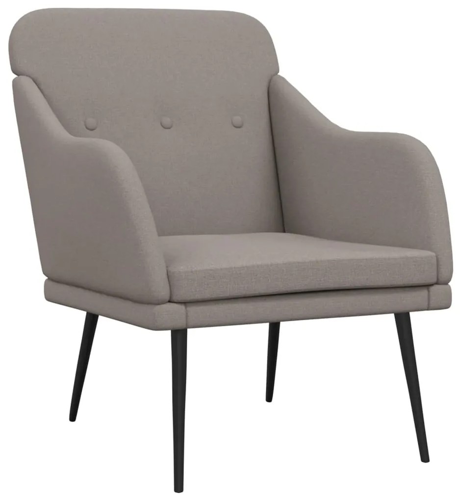 351479 vidaXL Кресло, таупе, 63x76x80 см, текстил