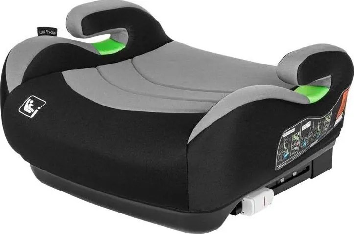 Lionelo - Бустер за кола LUUK FIX i-Size 125-150 cm черен/сив