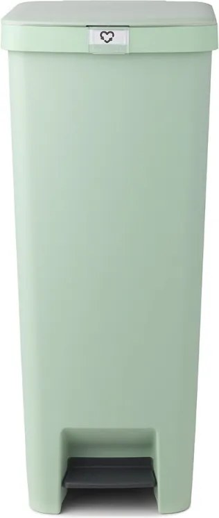 Кош за боклук с педал Brabantia StepUp 1005558, 40 л, Екологични материали, Голям отвор, Светлозелен