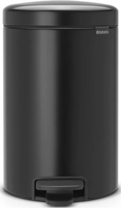 Кош за боклук с педал Brabantia NewIcon 649029, 12 л, Плавно затваряне, Противоплъзгаща основа, Черен