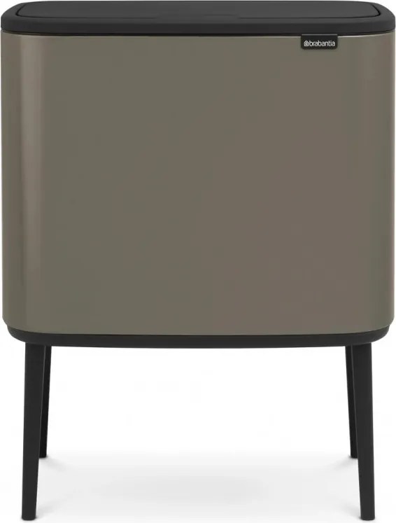 Кош за боклук Brabantia Bo Touch 651105, 36 л, Плавно и безшумно отваряне, Голям отвор, Сив